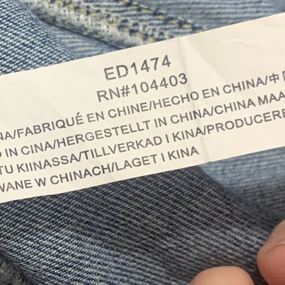 Anthropologie Evidnt LA Denim Tweed Oversized Colorblock Jacket Sz XS-M - Picture 10 of 16